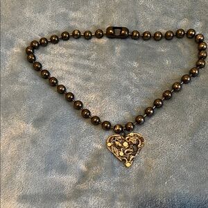 Elegant Black Heart Pendant Necklace
